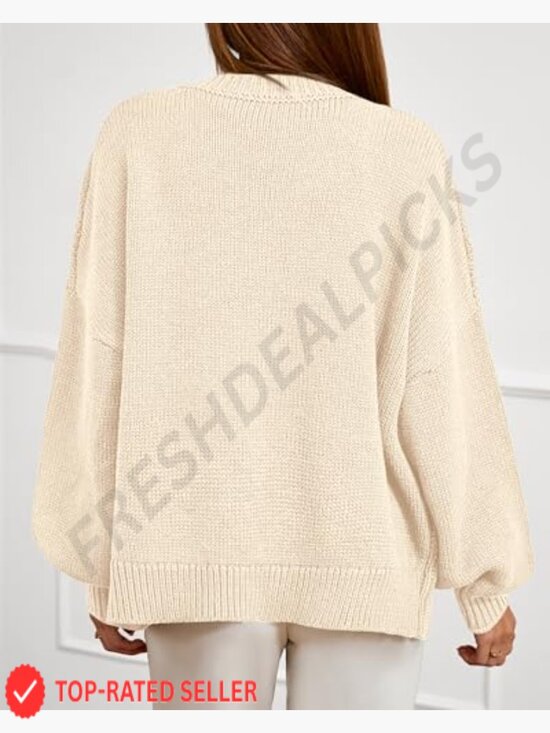 Chunky Cable Knit Cardigan Oversized Loose Fit Button Front Cozy Winter Sweater - Picture 3 of 7